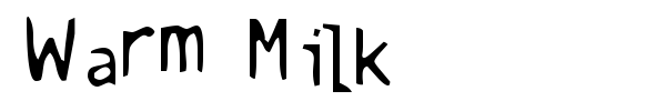 Warm Milk font preview